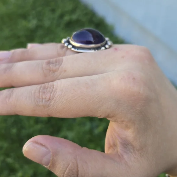 Sterling To Love Amethyst Sterling Silver Ring Handmade OOAK Etsy - Picture 6 of 15